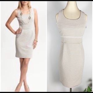 Banana Republic Striped Ponte Sheath Dress